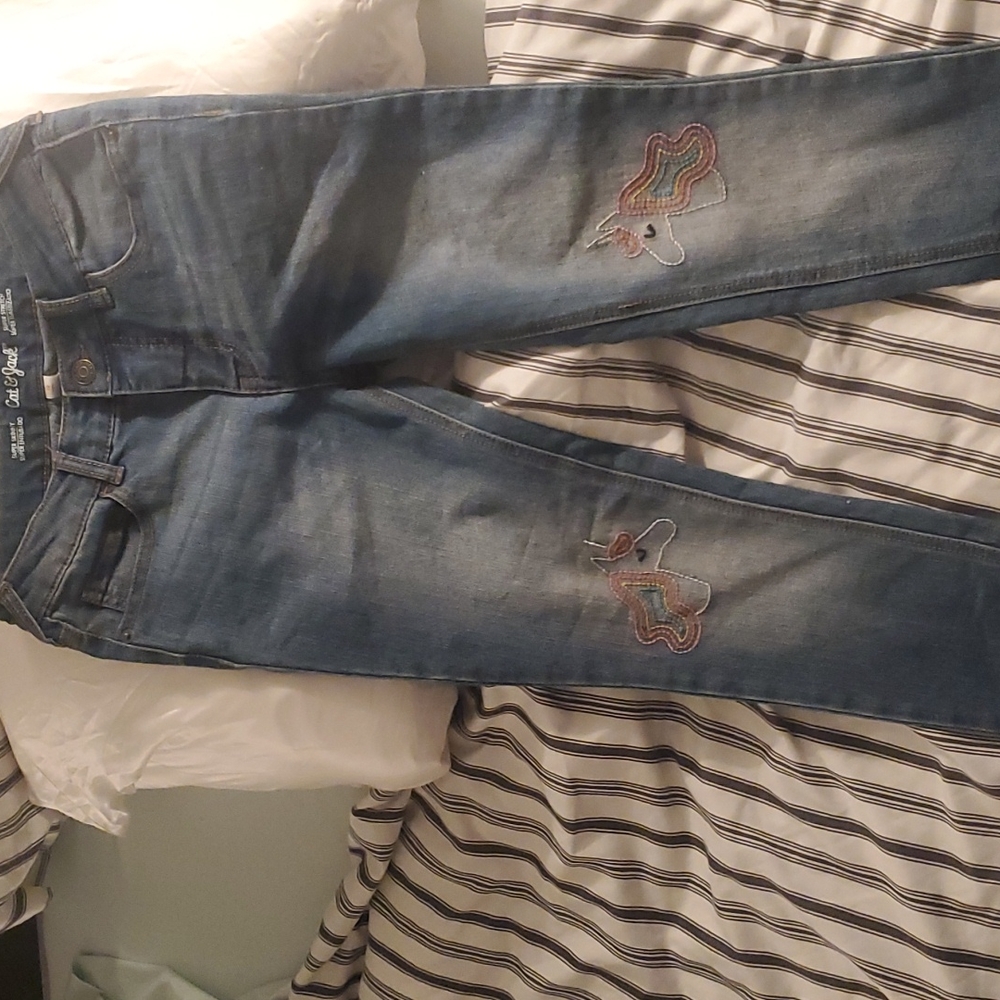 Girls Unicorn sticking jeans